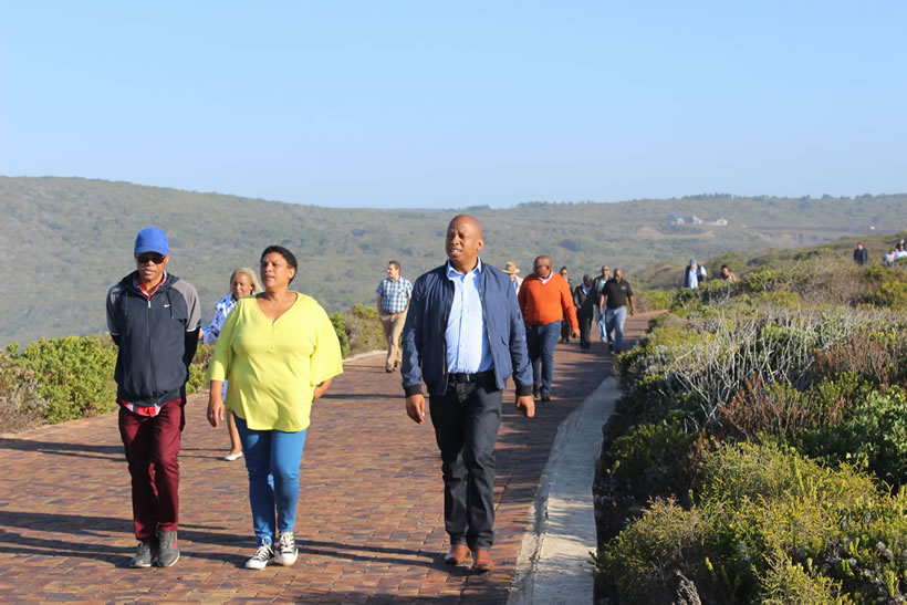 Walking from the gates to the car park on Robberg Nature Reserve