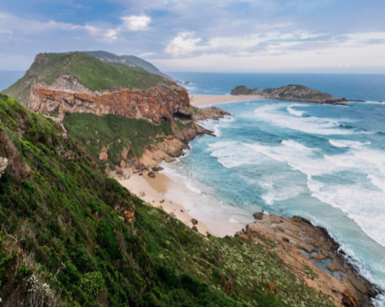 The Gap at Robberg with the Island in the distance