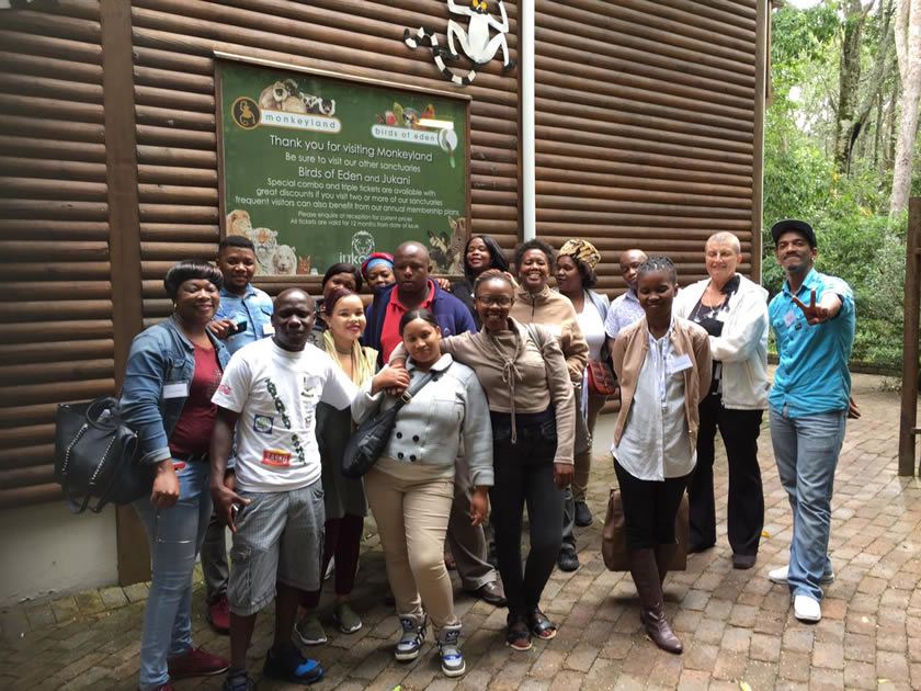 Tourism Ambassadors during their educational at Monkeyland in the Crags, Plettenberg Bay