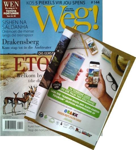 The ad for the GRKK App which appeared in the most recent issues of Weg and Go magazines
