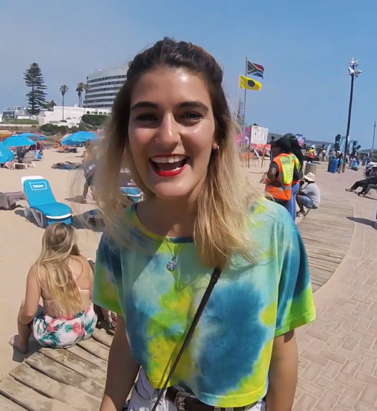 YouTube vlogging star Josie Gailey shares her Plett Feeling at Central Beach during Plett Rage