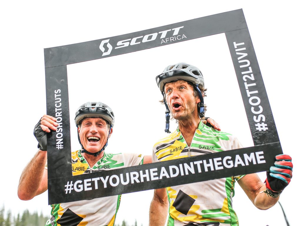 SCOTT Sports Africa staged their #GetYourHeadInTheGame promotion on Stage 2, during which they replaced riders’ old helmets with new, MIPS equipped, SCOTT helmets free of charge. Photo by Oakpics.com.