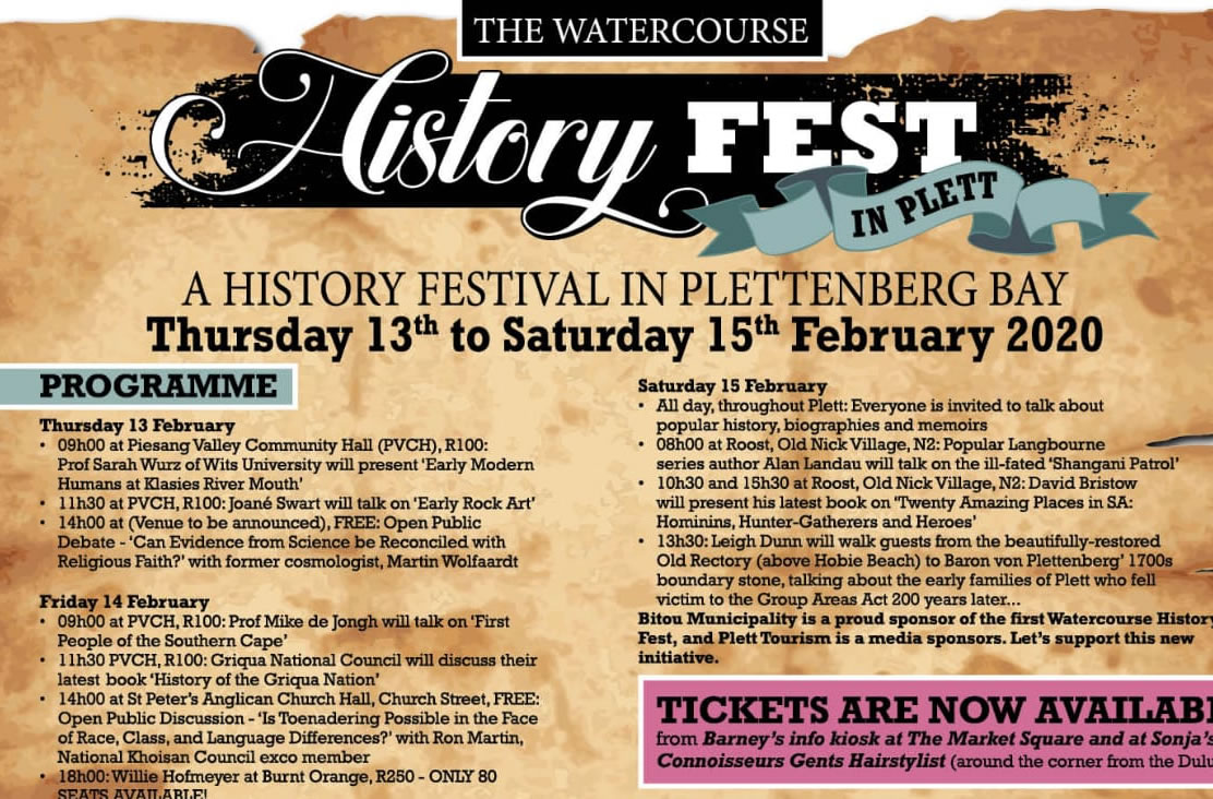 Watercourse History Festival in Plett