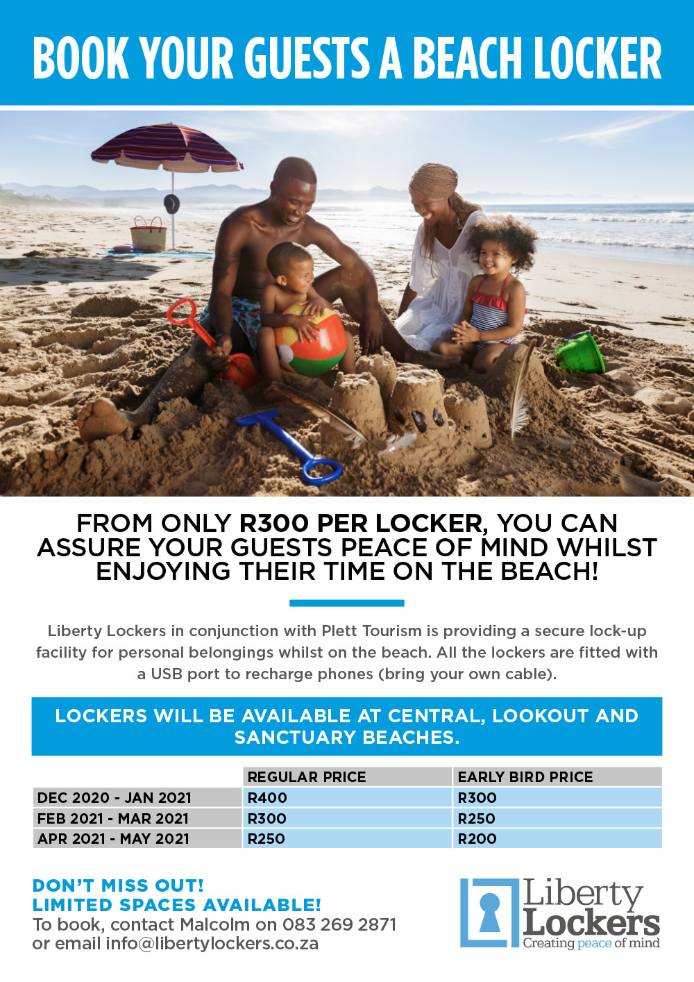 book a beach locker for your guests