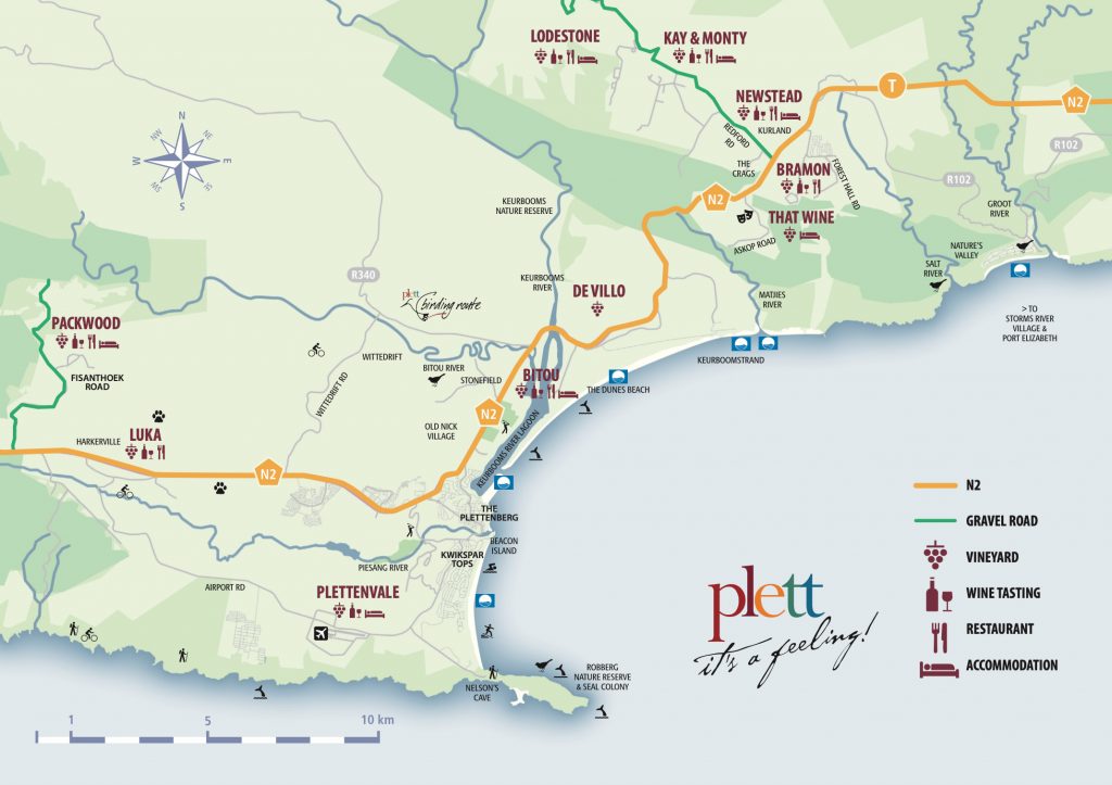 Map of the Plett Winelands, 2021