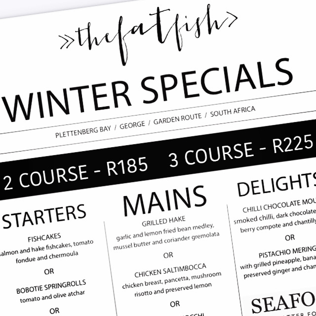 Winter Special at The Fat Fish
