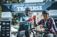 Sibusiso Makamu and Letshego Zulu celebrate finishing the 2022 Glacier Storms River Traverse. Photo by Sage Lee Voges for zcmc.co.za.