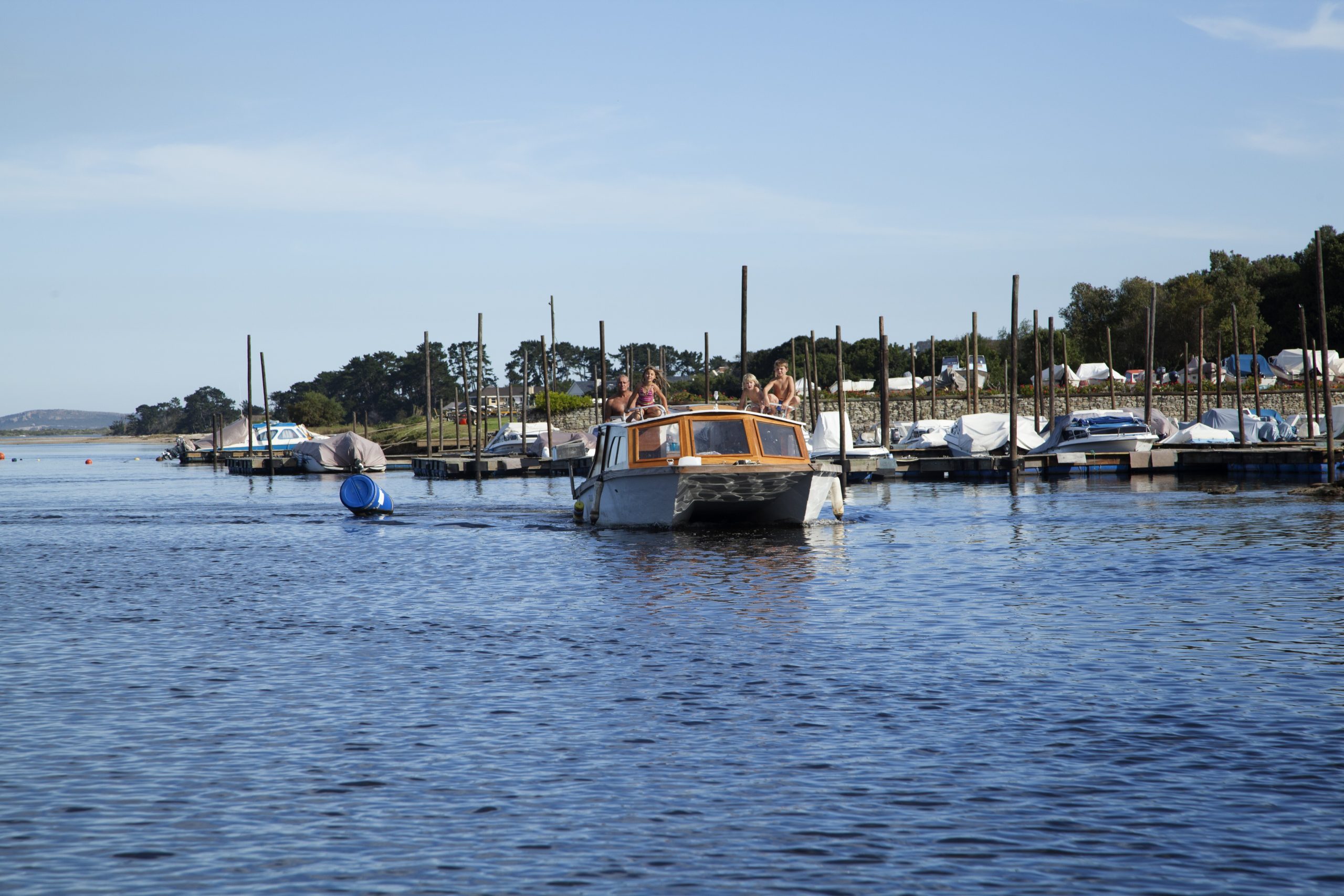 Boat on Keurbooms River at Plett Angling Club
