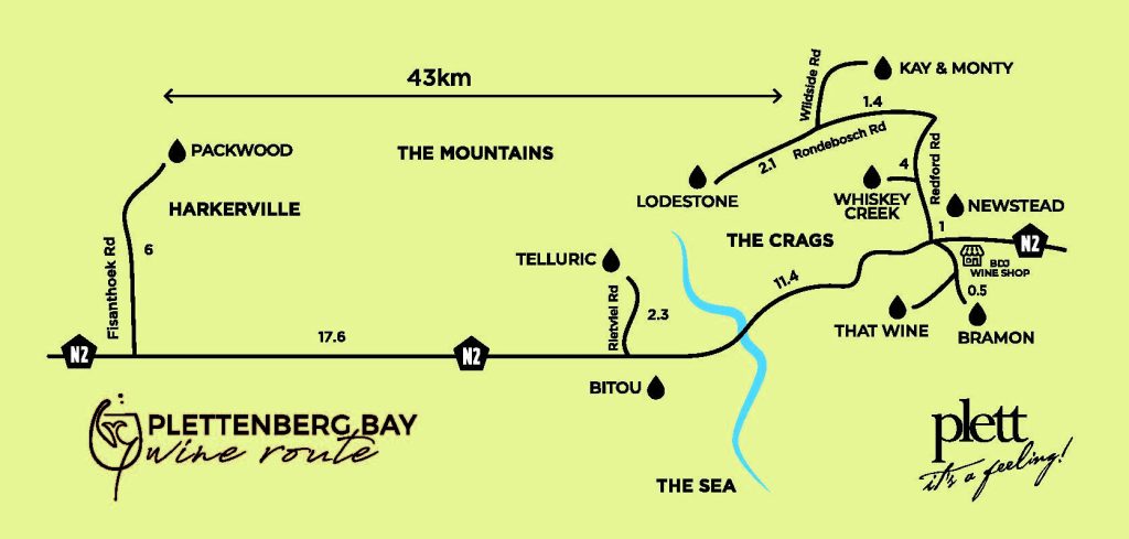 Plett Wine Route Map